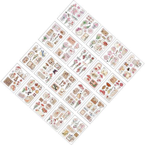 20-teiliger Planer-Aufkleberbogen, wasserfest, dekorative Planer-Aufkleber für Tagebücher, Kalender, Notizbücher, Modell 1 (1/5)