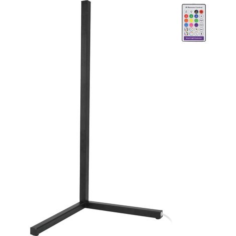 Lampadaire d'angle avec application Wi-Fi, 16 millions de couleurs, télécommande 24 touches, barre lumineuse d'angle pour la maison (coque noire) (1/5)