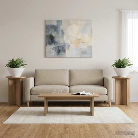 vidaXL Plant Stand 2 pcs Artisan Oak 脴29.5 x 40 cm Engineered Wood (1/5)