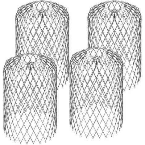 4 PCS Crapaudine de Gouttière en Aluminium 815cm Antirouille Filtres de Gouttière Etanche Grillage Gouttiere Robuste Durable pour Maison Avant-toit Fossé Égout Tuyau de Descente - Argent (1/5)