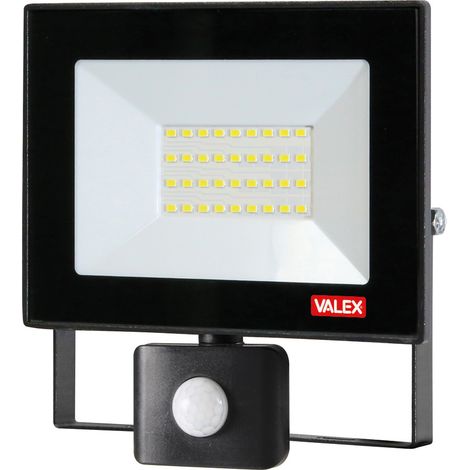 Faretto Proiettore LED Slim 30 Watt luce fredda con sensore crepuscolare e di movimento 1153114 VALEX