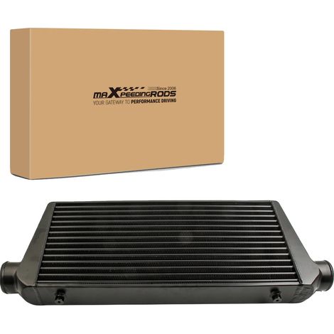 Intercooler, 600 mm x 300 mm x 76 mm, entrada/salida de 3 pulgadas, diseño de tubo y aletas, hasta 700 HP, probado a presión de 50 PSI. (1/5)
