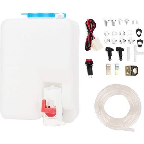 Kit de lave-glace universel pour essuie-glace pompe de nettoyage 12V 1.8L réservoir d'essuie-glace (1/5)