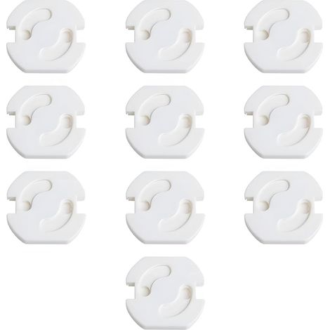 (10 Pcs) Cache Prise Bébé Révolutionnaire Protections Électrique Mécanisme Tournant Adhésif 3M (sans Clés) pour la Sécurité Enfant domestique, Couvercle de la Prise Courant