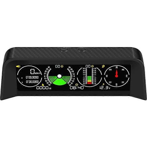Compteur de vitesse GPS numérique électronique pour voiture X90 avec affichage tête haute et inclinomètre (noir) (1/5)