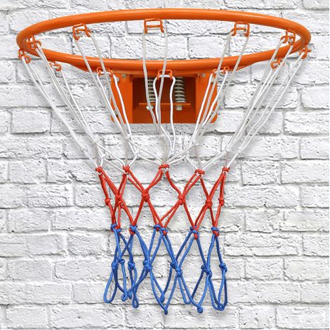 Basketballkorb 45 cm, mit Doppelfeder Dämpfung, wetterbeständiger Beschichtung, Eisen und Nylon, Orange