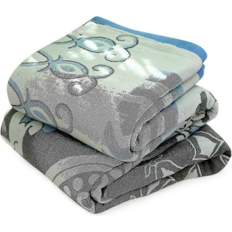 Couverture en coton style bohème, couvre-lit double face, linge de lit, housse de canapé, drap-housse 150 x 200 cm (1/5)