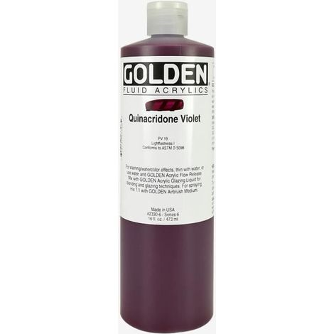 Peinture Acrylique - GOLDEN - Quinacridone Violet - 473ml - Professionnel - Mixte