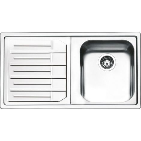 Lavello incasso 1 vasca e gocciolatoio sinistro inox 86x50 cm - Smeg LP861S2