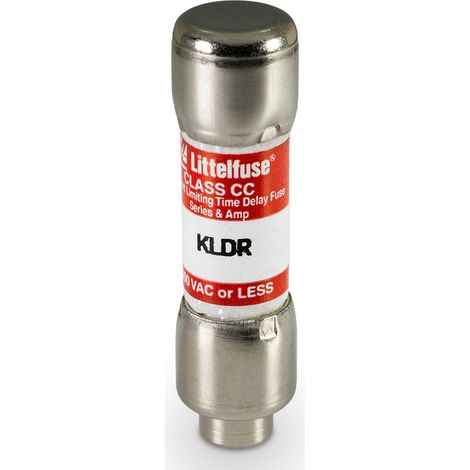 Fusibile cilindrico industriale, 10,3x38mm, classe CC, 600V 20A, intervento ritardato, a norme UL-CSA - Littelfuse KLDR020 (1/2)