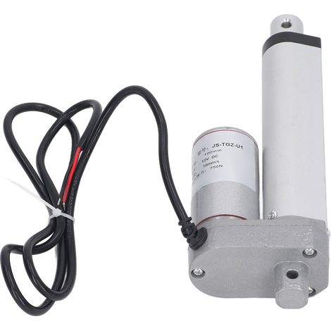 Vérin électrique linéaire 750N course 100mm 12V pour automatisme agricole, robotique, suivi extérieur et domotique - Blanc avec télécommande et contrôleur (1/5)