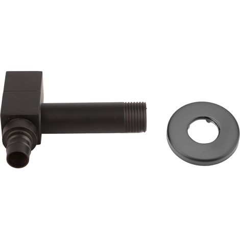 Robinet de Machine à Laver, Robinet D'eau Froide à Montage Mural Noir avec Filetage G1 2 pour Balcon, Vadrouille, évier, Bassin de Jardin (Robinet lave-linge 4 points)