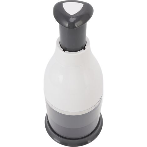 Mini hachoir manuel blanc, lame en acier inoxydable, matériau PP, facile à démonter, hachoir à légumes pour oignons et noix (1/5)