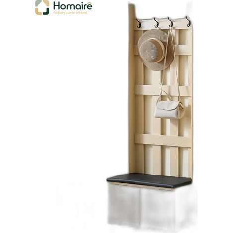 Porte-manteau MDF naturel 60 x 35 x 179,5 cm HOMAIRE (1/5)