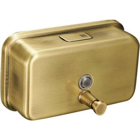 Wandseifenspender (1200 ml), handbetätigt, gebürstetes Gold, für Shampoo und Duschgel
