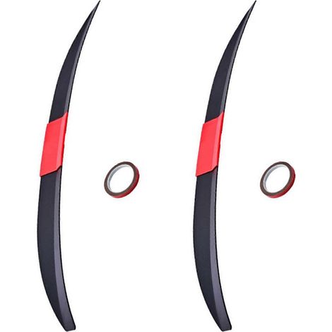 2 alerones universales para coche, alerón trasero ajustable para maletero, alerón de techo, accesorios, negro + rojo (1/5)