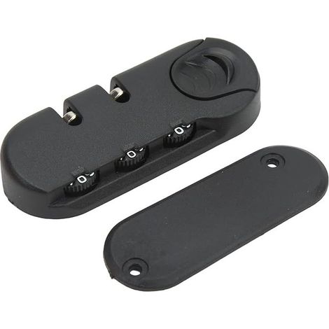 Serrure à Bagages, Loquet de Verrouillage en Alliage de Zinc à 3 Chiffres en Plastique Aspect givré Noir Valise Mot de Passe Serrure de sécurité pour Voyage (1/5)