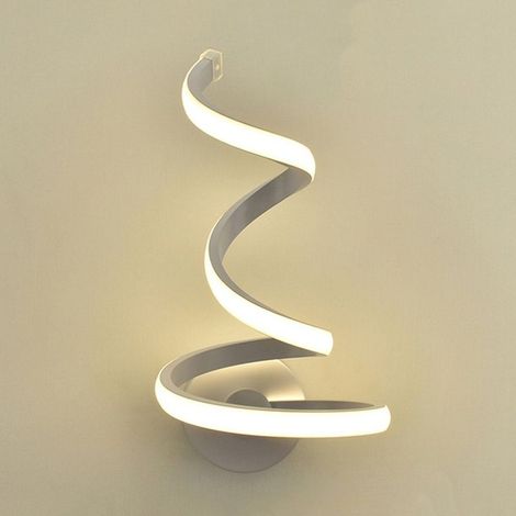 Applique murale LED spirale en métal – Éclairage moderne pour chambre, salon, couloir – Longue durée de vie, faible consommation (1/4)