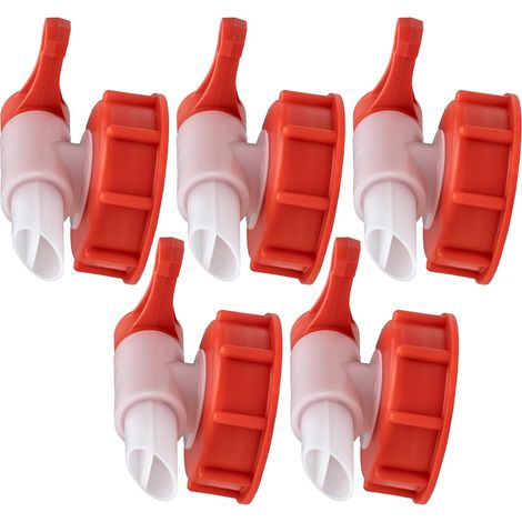 5pcs Robinet de soutirage DIN 61 Filetage 60,5mm Bec 23mm Bidons 20L 30L Alimentaire (1/5)