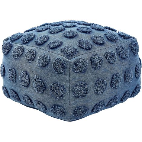 Pouf VISHVI Baumwolle Blau