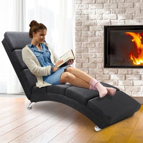 Fauteuil Ergonomique Tissu gris anthracite. Idéale pour la relaxation et le bien-être (1/5)