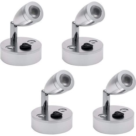 Foco de iluminación interior para coche, luz LED, 2 unidades, lámpara de lectura para autocaravana, 3000K, rotación de 180°, para furgoneta camper, barco, caravana, vehículo o autocaravana. (1/5)