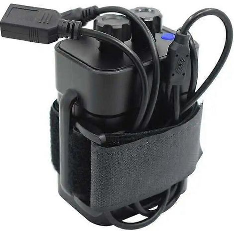 Boîtier pour 6 batteries 18650, chargeur USB 8,4 V CC étanche pour éclairage LED de vélo/VTT (noir) (1/5)