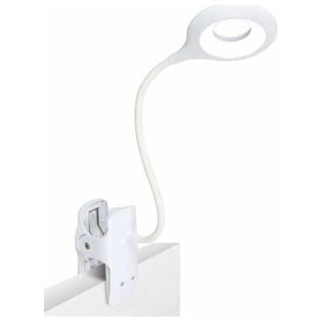 LED-Leselampe mit 3 Helligkeitsstufen, augenschonende Klemmleuchte, USB-aufladbar, berührungsempfindliche Klemmleuchte für den Schreibtisch (1/5)