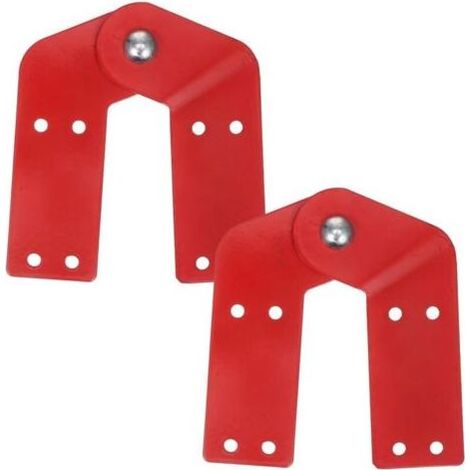 Charnière d'échelle, charnières d'échelle à chevrons en alliage d'aluminium rouge, adaptées aux échelles télescopiques simples ou doubles et aux échelles d'ingénierie (1/4)