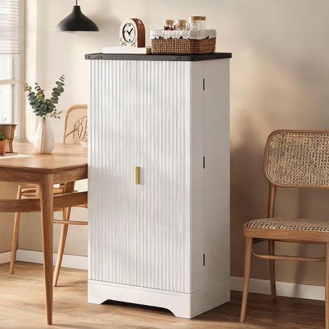 Buffet coloris blanc en MDF 60,5 x 40 x 120 cm (1/5)