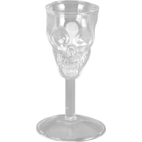Klarer Kristall-Totenkopf-Becher für Rotwein, Whisky und Champagner (1/5)