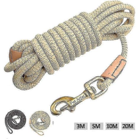 Laisse de dressage longue pour chiens et chevaux, corde de rappel robuste 3/5/10/20 m 2025 (1/5)