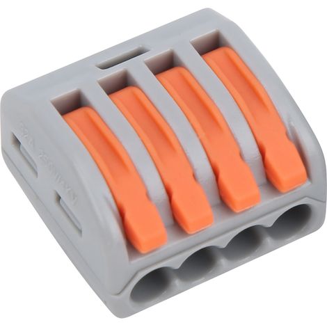 Connecteur de câblage de fil poussoir, 50 pièces, Mini borniers à connexion compacte et rapide, parallèle PCT-214 (1/5)
