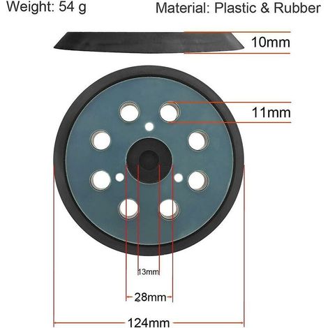 SNQ – Patin de ponçage 5 pouces 8 trous – Compatible DeWalt DW420 DW421 DW423 DW426 D26451 D26453 – Installation facile par vis – Collecte de poussière (1/5)