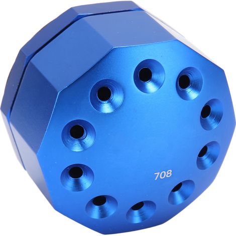 Boîte de Rangement Tournante 10 Compartiments pour Outils de Bricolage, Idéale pour Tournevis et Ciseaux à Bois, Design Léger Bleu (1/5)