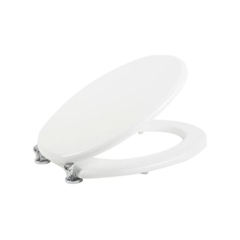 Sedile Wc bianco copriwater copriasse in mdf con coperchio mod. Ellisse Fit (1/3)