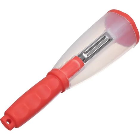 Multifunktionales Schälmesser, Aufbewahrungsmöglichkeit, Zubehör mit Aufbewahrungsrohr, Schäler, Apfelzubehör, Haushaltswerkzeug