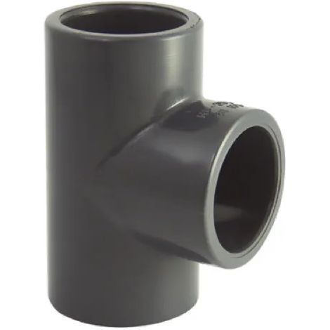 Té PVC pression 90° diamètre 16 mm, 16 bars