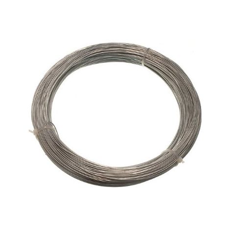 One Stop DIY We Search You Save Lot de 5 rouleaux de fil en acier galvanisé 1 mm x 1/2 kg env. 80 m