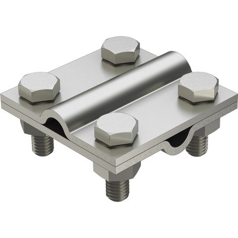 OBO Bettermann Conector en cruz redondo/redondo sin placa intermedia 60x60 Acero inoxidable, resistente al óxido A4 1.4571/1.4404, 5312582