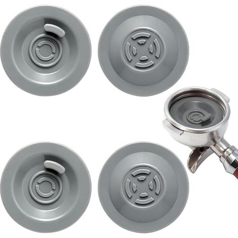 Lot de 4 disques de nettoyage pour machine à café - 54 mm - Tablettes de nettoyage en silicone réutilisables - Porte-filtre pour la plupart des machines à expresso semi-automatiques (1/5)