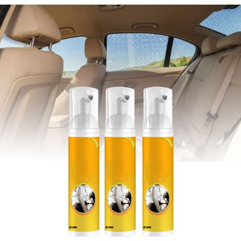 Lot de 3 nettoyants moussants multifonctionnels pour un nettoyage en profondeur et une décontamination puissante de l'intérieur de votre voiture (sièges, volant, etc.). (1/5)