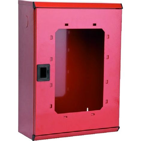 Cassetta da esterno/interno a parete “Linea Electa" in acciaio al carbonio verniciato in poliestere rosso RAL 3000. Dim. mm H 550 x 390 x 180 - Senza lastra 0154.036
