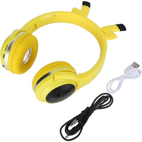 Casque Enfant Bluetooth Pliable Sans Fil avec Micro, Écouteurs Filaire pour Téléphone, Tablette, PC Portable (1/5)