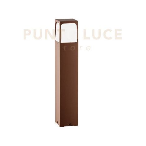GES2022- PALETTO H.50CM 1 LUCE ATTACCO E27 IP44 IN ALLUMINIO MARRONE