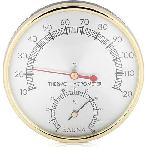 2 in 1 Hygrothermograph Thermometer for Sauna, Sauna Accessories for Homes, Offices, Workshops, Schools, Markets, Warehouses- (1/5)