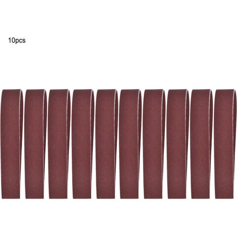 10 nastri abrasivi da 760 x 25 mm, 30 x 1 pollice, per levigatrice, grana 240-1000 (600) (1/4)