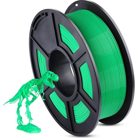 MINKUROW Filament 1,75 mm, Pla Plus 3D-Drucker-Filament, Maßgenauigkeit +/- 0,03 mm, 1-kg-Spule (2,2 Lbs) 3D-Drucker-Filament für 3D-Drucker, Grün (1/5)