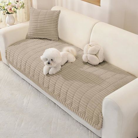 Housse De Canapé Flanelle,Epais Housse Canape D'Angle Lavable,Couvre Canapé Avec Méridien Gauche/Droite,Antidérapante Anti-T[CA13] (1/5)