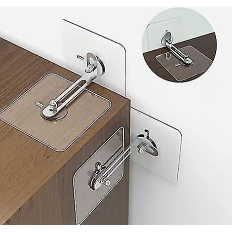 Chevilles de fixation pour meubles, chevilles murales, chevilles anti-basculement sans perçage, chevilles adhésives pour la sécurité des enfants - Fixation sécurisée des armoires et bibliothèques (1/4)